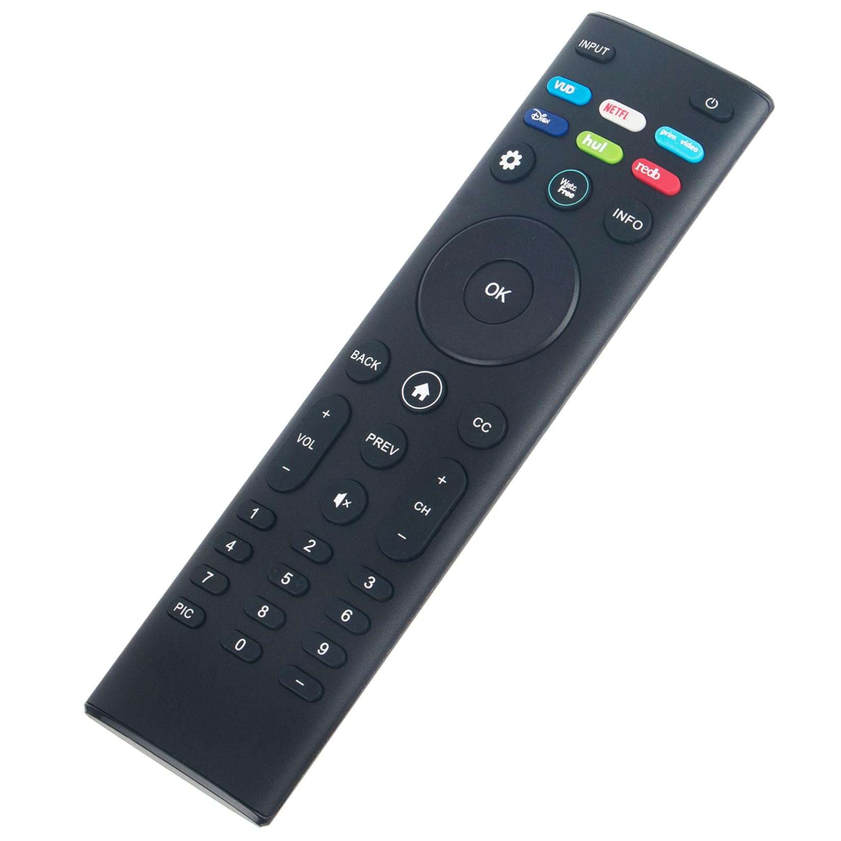 XRT140L Mando a distancia de repuesto aplicable para Vizio Smart TV D24h-J09 D24f-J09 D32h-J09 D32f-J04 D40f-J09 D43f-J04 D24f4-J01 D32f4-J01 OLED55-H1 OLED6 5-H1 P65QX-H1 P75QX-H1 P85QX-H1