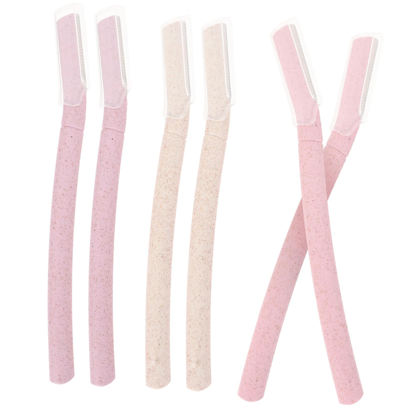 IWOWHERO 6-Piece Eyebrow Razor Set Stainless Steel Brow Shaver for Easy Grooming Shaping Random