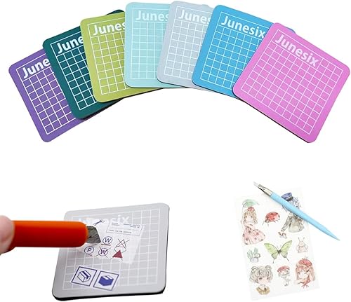 7 piezas de mini almohadilla de corte autocurable para manualidades, pequeña alfombrilla de corte antideslizante para álbumes de recortes,