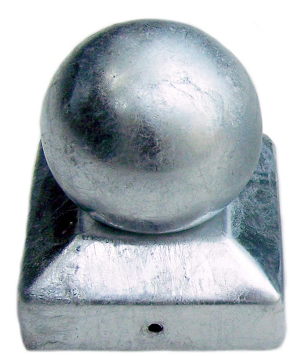 GALVANISED SQUARE Metal Fence Gate Post Cap Caps Flange Size 51x51mm