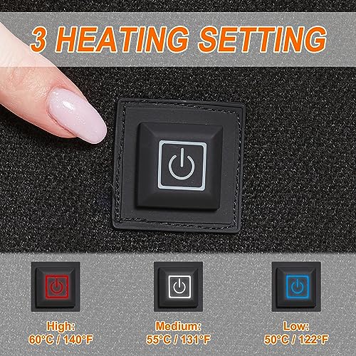 vapesoon Modischer und warmer Unisex-Heizschal mit 6000mAh Batterie - Ideal zum Spazierengehen, Campen, Arbeiten, Thanksgiving, Weihnachten und mehr (Schwarz)