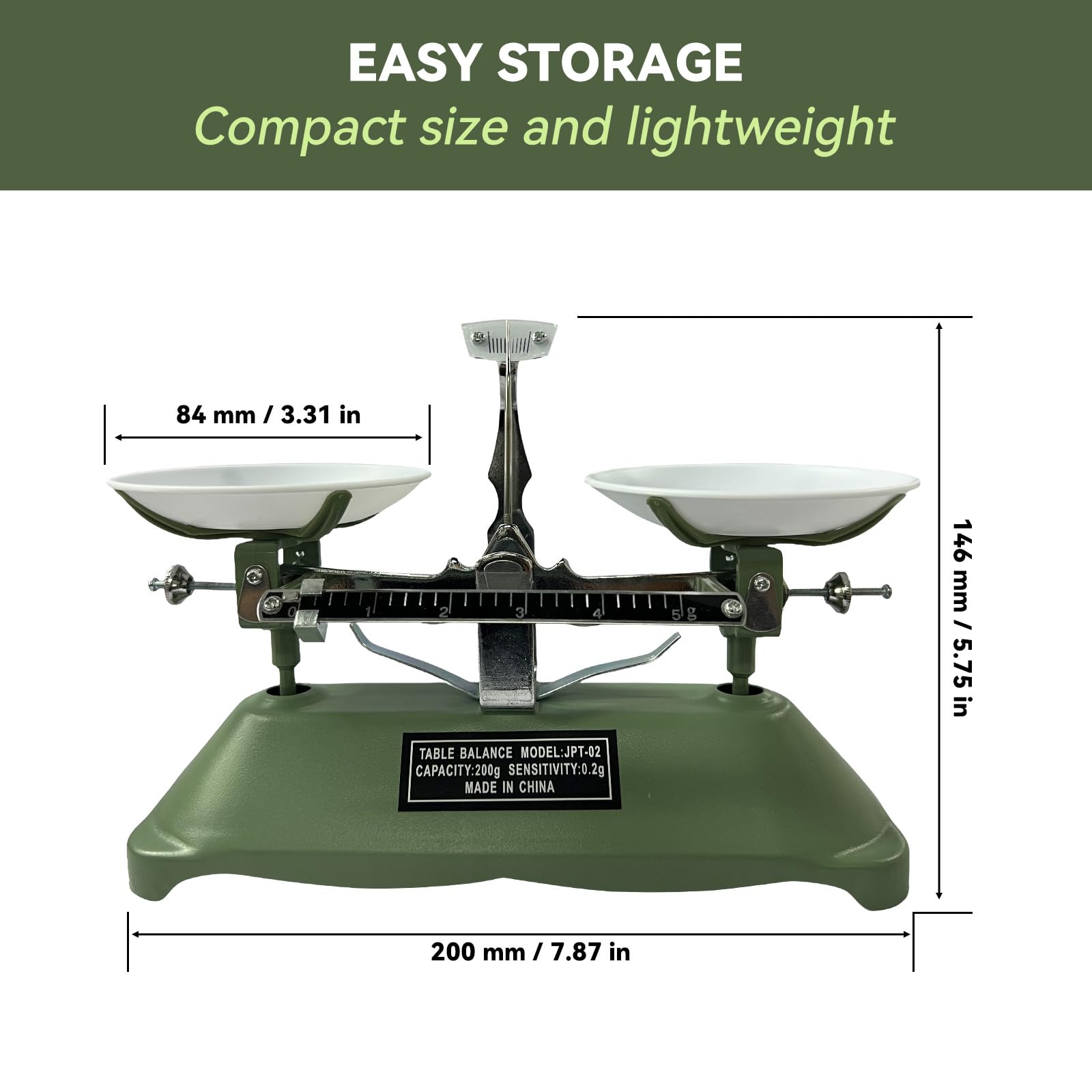 TADA Mechanical Balance Scale - Classroom Precision -5