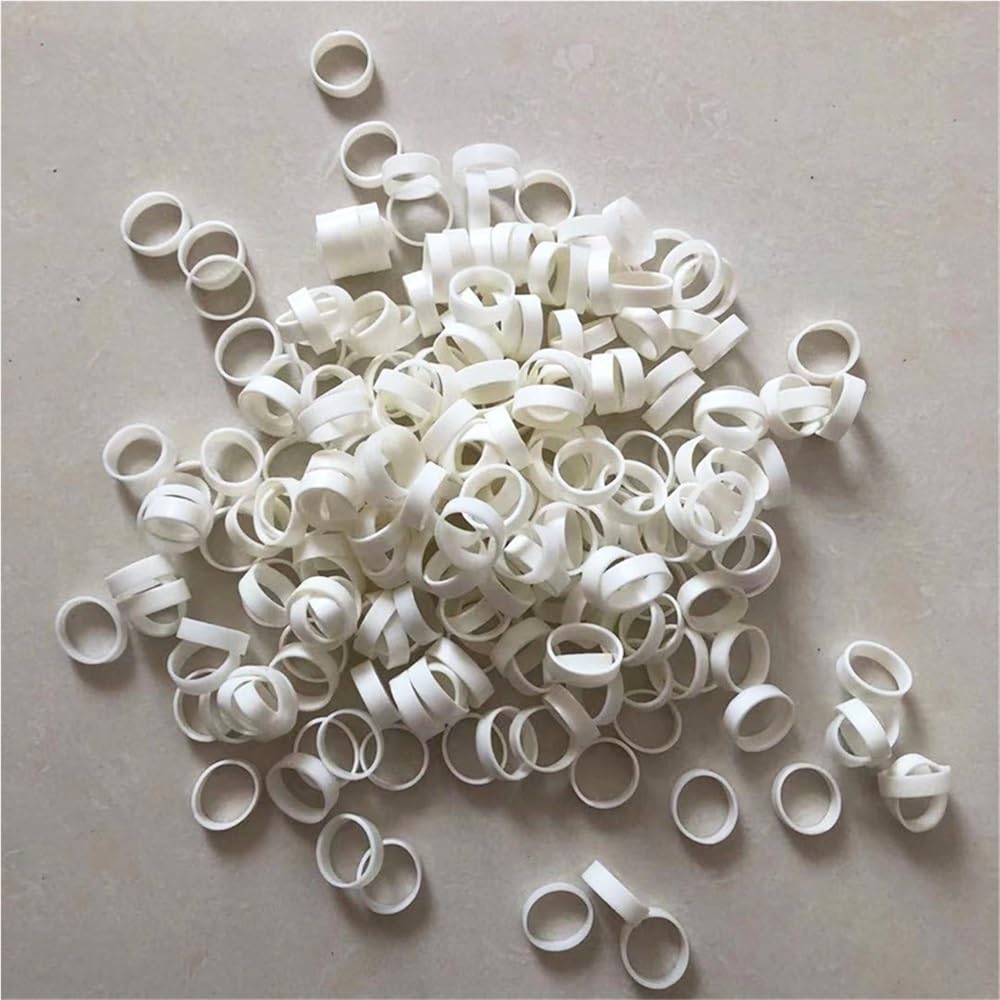 Bande Elastiche Grandi e Resistenti 500 Elastici in Silicone Bianco 15x5 mm
