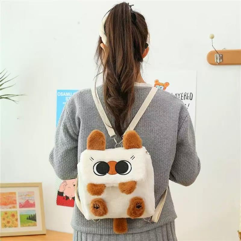 Cute Plush Siamese Cat Backpack, Plush Cat Bag, Stuffed Animal Backpack, Shoulder Bag Crossbody Bag, Cute Cartoon Bag for Women - Image 7