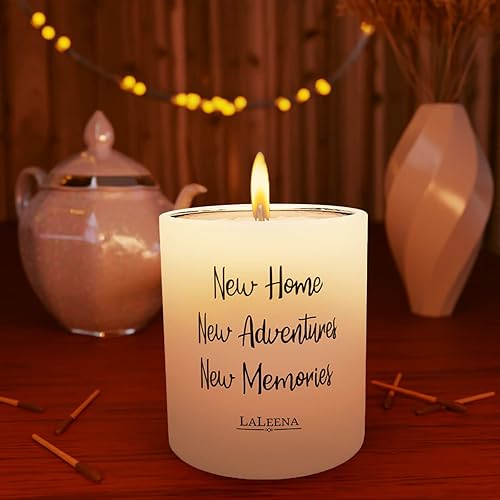 Miniatura 10 de 14 onzas, vainilla - Regalos de inauguración de la casa para un nuevo hogar - Vela perfumada para inauguración de la casa - Regalo de vela en tarro