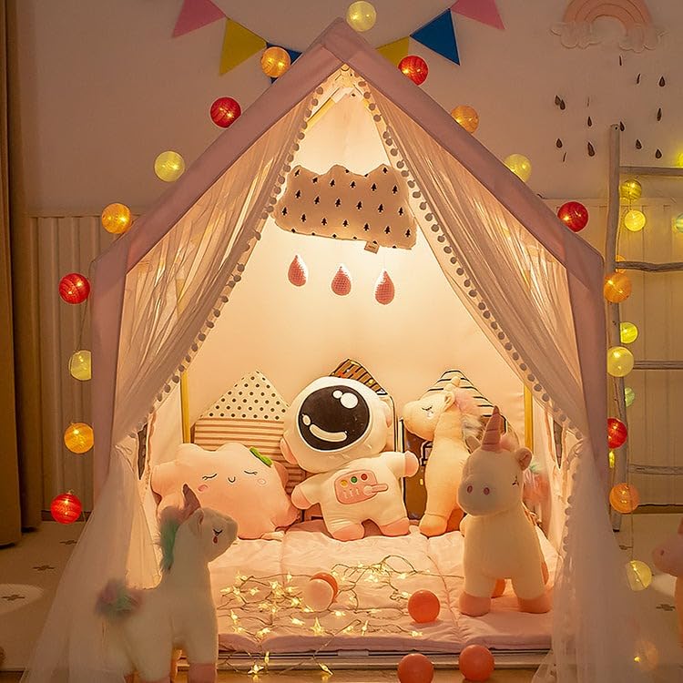 Santguru Enterprise Jumbo Size Light Weight Kids Play Tent House For 3-13 Year Old Kids Girls And Boys, Multi, Tent House Theme (B0CDLWN9GC) Amazon Price History, Amazon Price Tracker