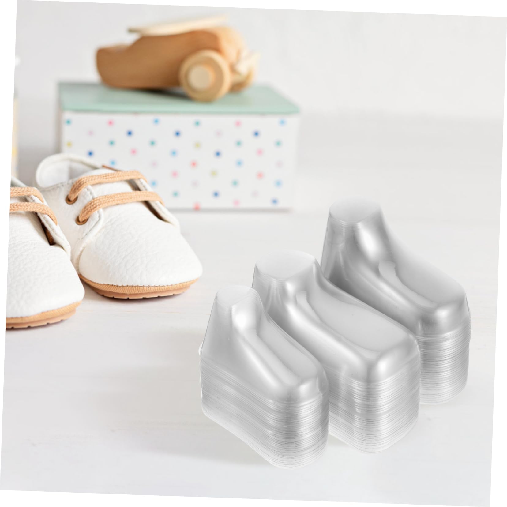 Présentoir Plastique pour Chaussures Bébé 90pcs, Modèle de Chaussures pour Bébé, Support Transparent Multifonctionnel, pour Maison et Magasin