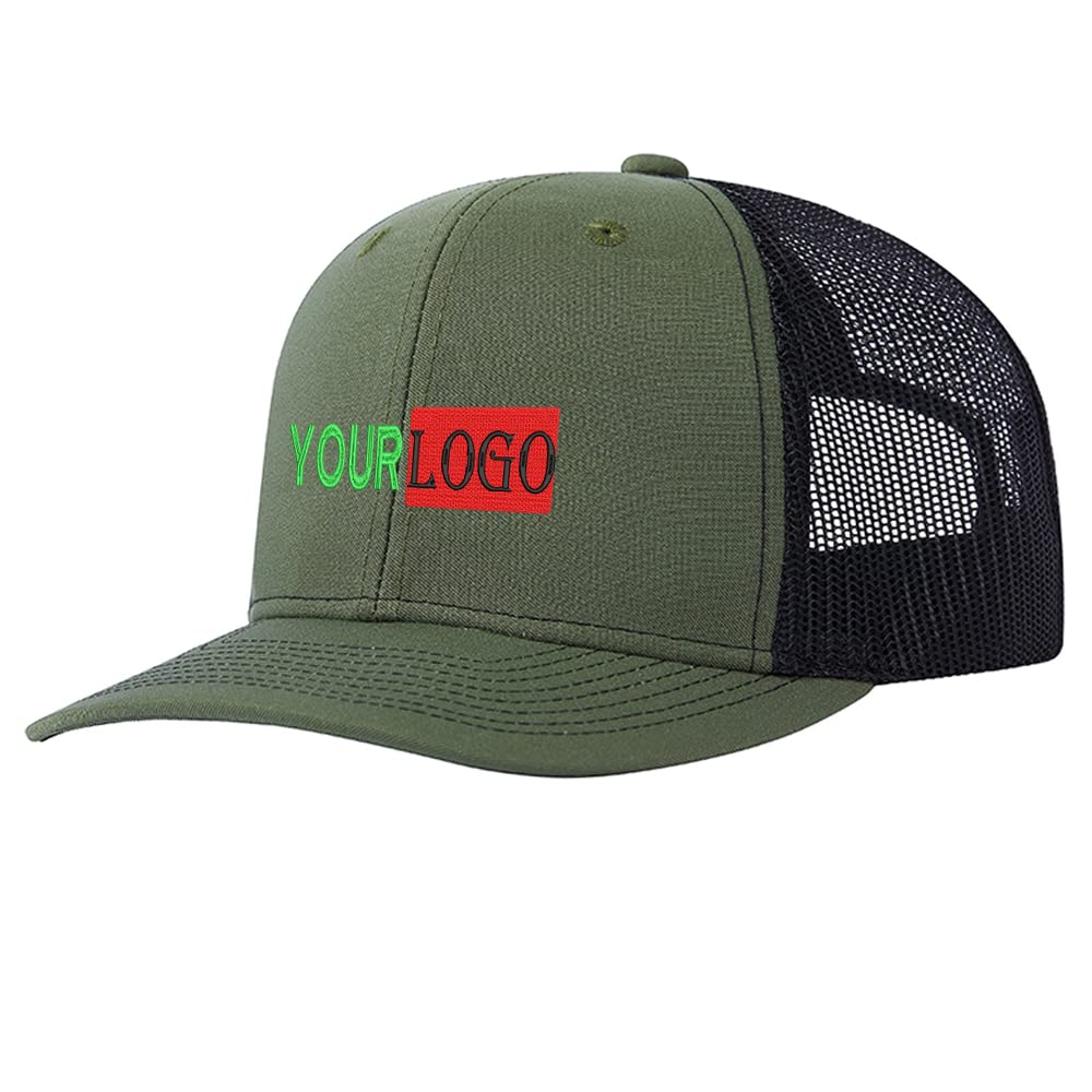 PrimeDealsDay Embroidery Custom Logo Trucker Hats for Men Adjustable Snapback Mesh Cap Outdoors Baseball Dad Cap