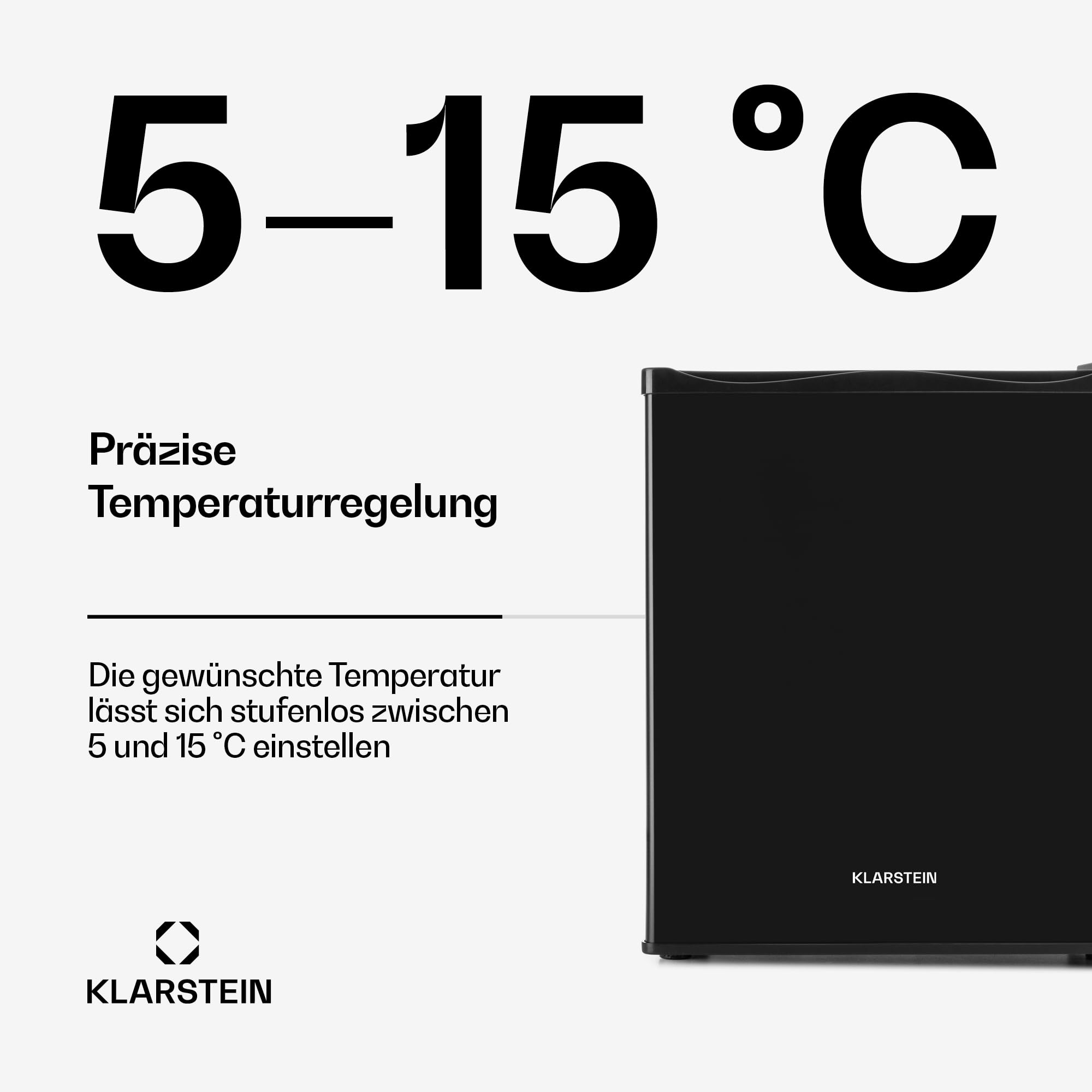 Klarstein Mini Kühlschrank für Zimmer, 23L, für Getränke & Kosmetik, Kleine Minibar, Leise, Verstellbare Ablage, Kleiner Skincare Kühlschrank 5-15°C