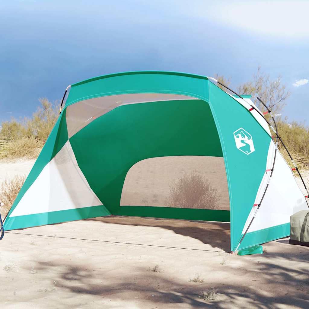 Tienda de campaña para playa, 274 x 178 x 170/148 cm, poliéster 185T, con bolsa de transporte, ligera tienda de campaña para exteriores, protección contra el viento con ventanas de red y