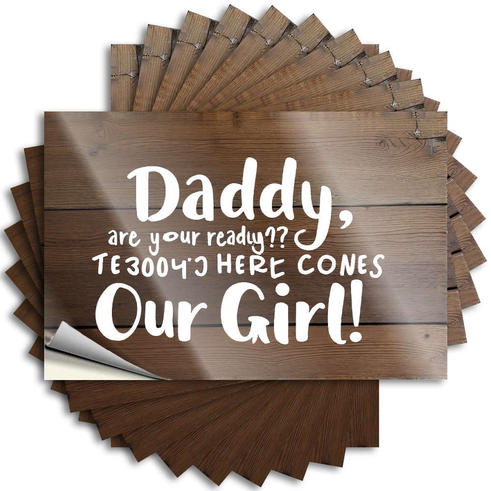 Rustic Tattoo Case | Daddy, are You Ready?? Here Comes Our Girl! Punk Narrow Sticker Pack(12X18CM)