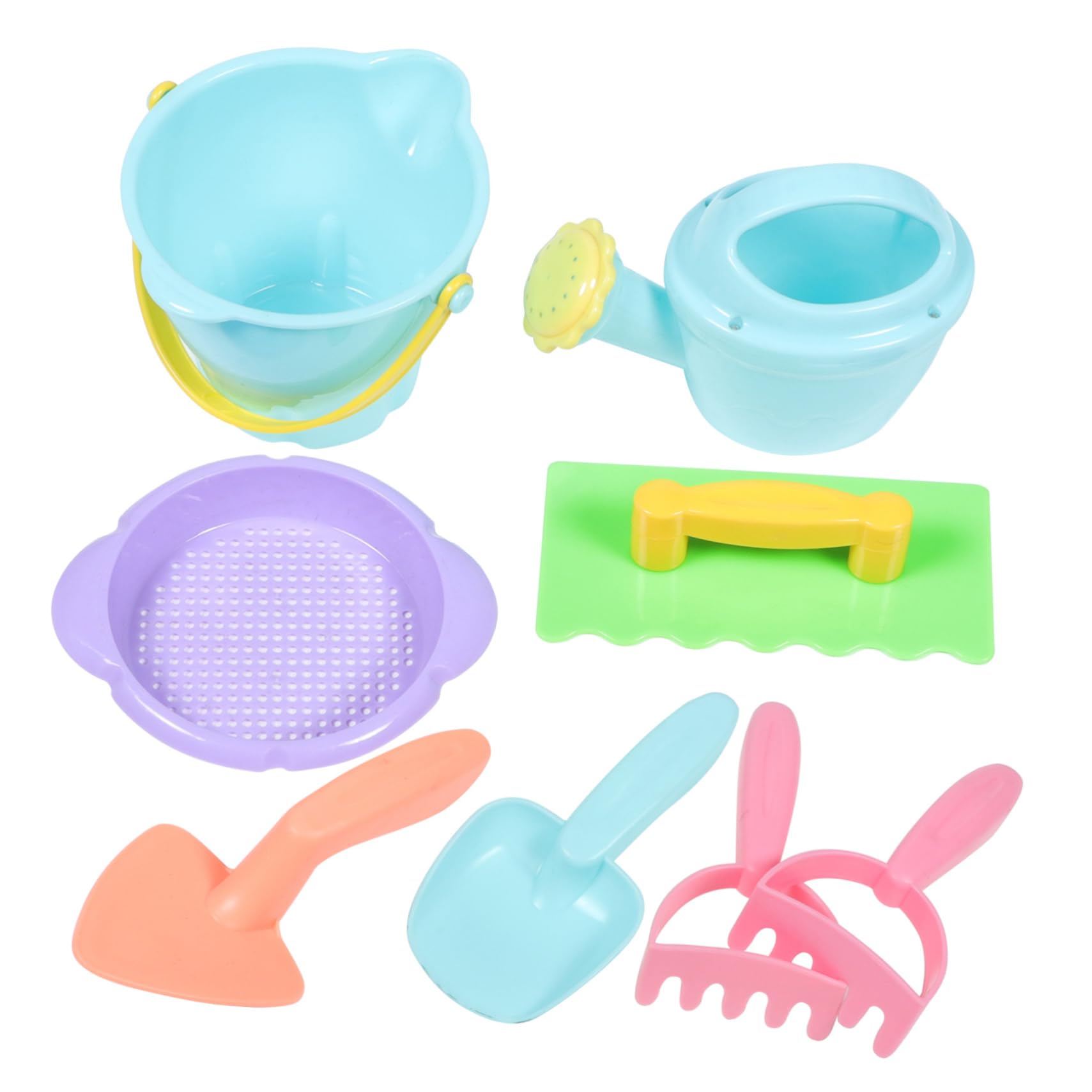 BESTonZON 1 Set Beach Sand Digging Plaything for Boys and Outdoor Fun with Shovel Rake Bucket and Watering Can Summer Beach for Imaginative Play Random Color