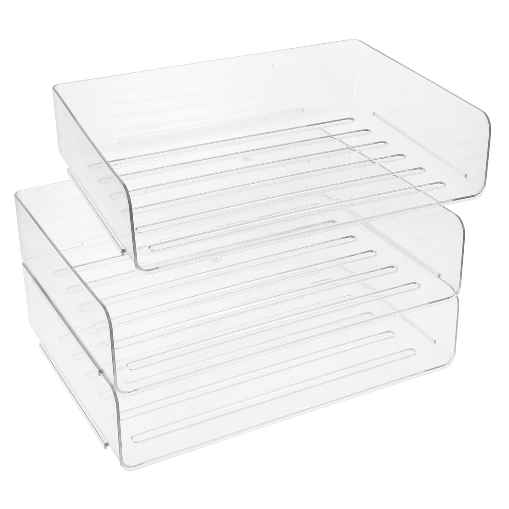 SHOWERORO 3nivel Organizador De Escritorio Bandeja De Almacenamiento Transparente Para Cartas y Archivos