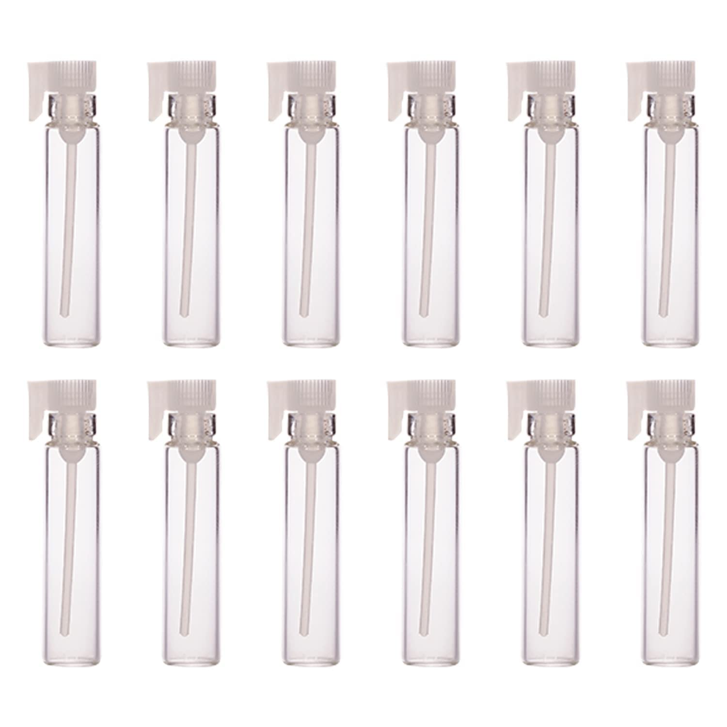Hunky Dory 2ml Mini Sample Adorable Glass Travel Oil Perfume Bottle with Drop& Spray Empty Sample Bottle for Essential Oils Aromatherapy, Beauty Tester. (2ml, 100)-image-31