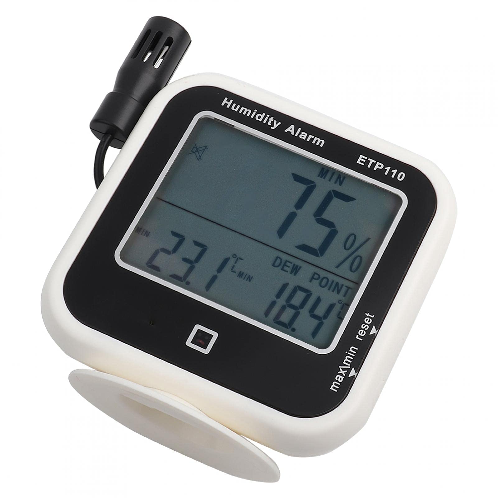 Termómetro Higrómetro ETP110 Digital Termohigrómetro Humedad Temperatura Punto de Rocío para Home Office Laboratorio