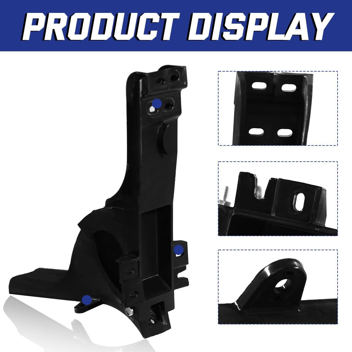 Bottom Cabin Fairing Top Mounting Brackets Black for Freightliner Cascadia 2008-2017 Semi Trucks (C, Right)