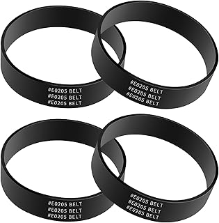 KEEPOW Vacuum Belt for Eureka, Part E0205 Belt for Eureka, Power Speed Vacuum Belts fit for Eureka NEU182B, NEU182A, NEU188A, NEU181, NEU180, NEU180B, NEU182, NEU186, NEU188, 4 Pack