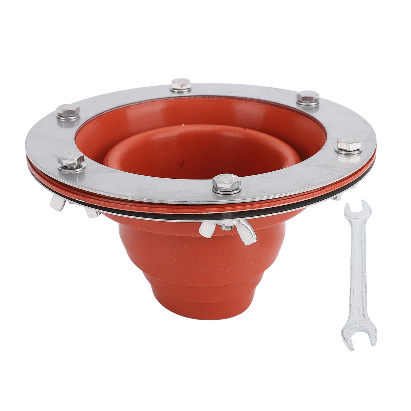 Tent Roof Stove Jack Kit, Silicone Flue Flashing for Pipe 4.5 0cm, Heat Resistant, Easy Installation, Fits Any Roof Pitch, Ideal for Bell Tents, Yurts, Cabins, Sheds (Orange)