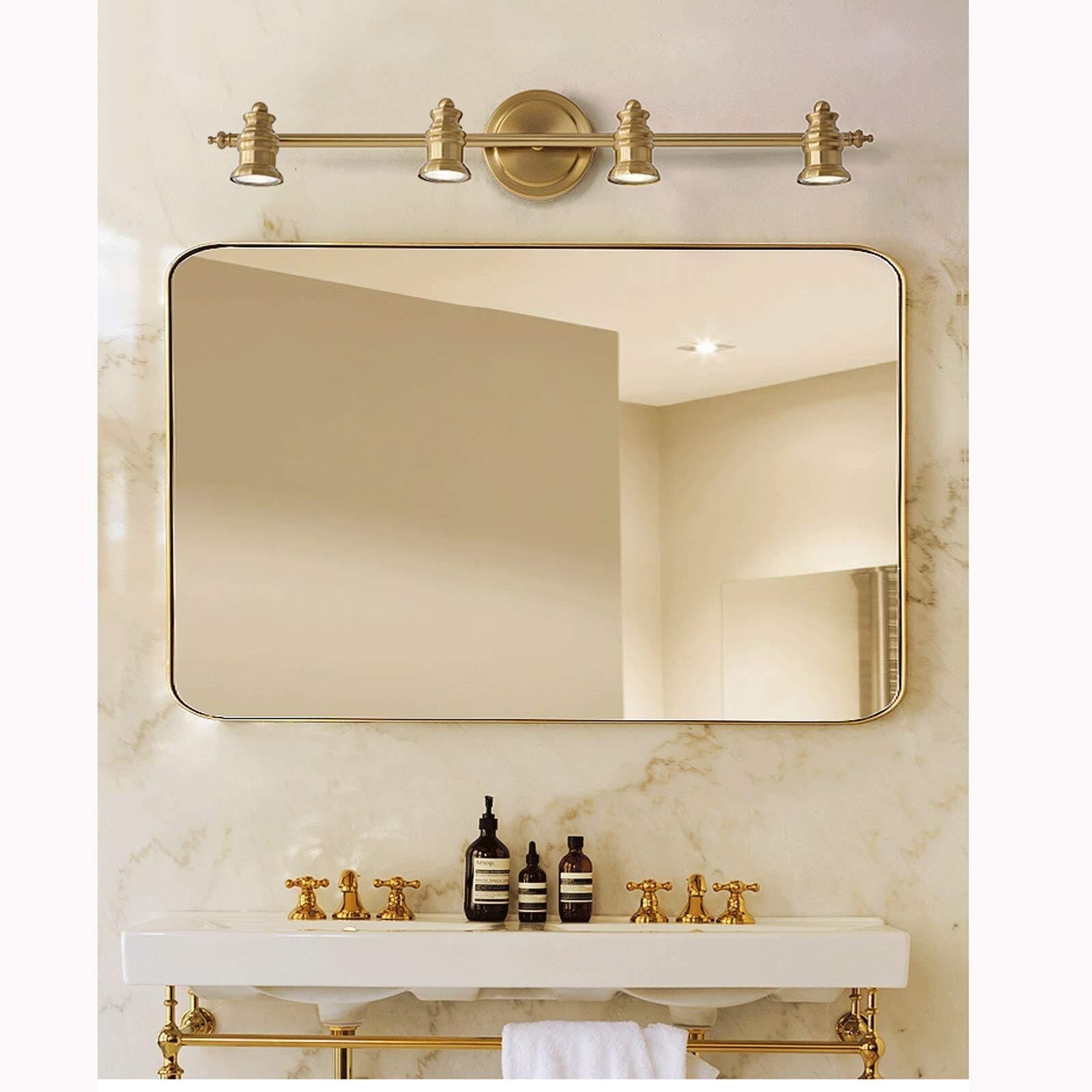 Lampada da parete per bagno a 4 luci, applique indoor a forma di campana stile industriale, lampada a muro montabile per corridoio, cucina e soggiorno