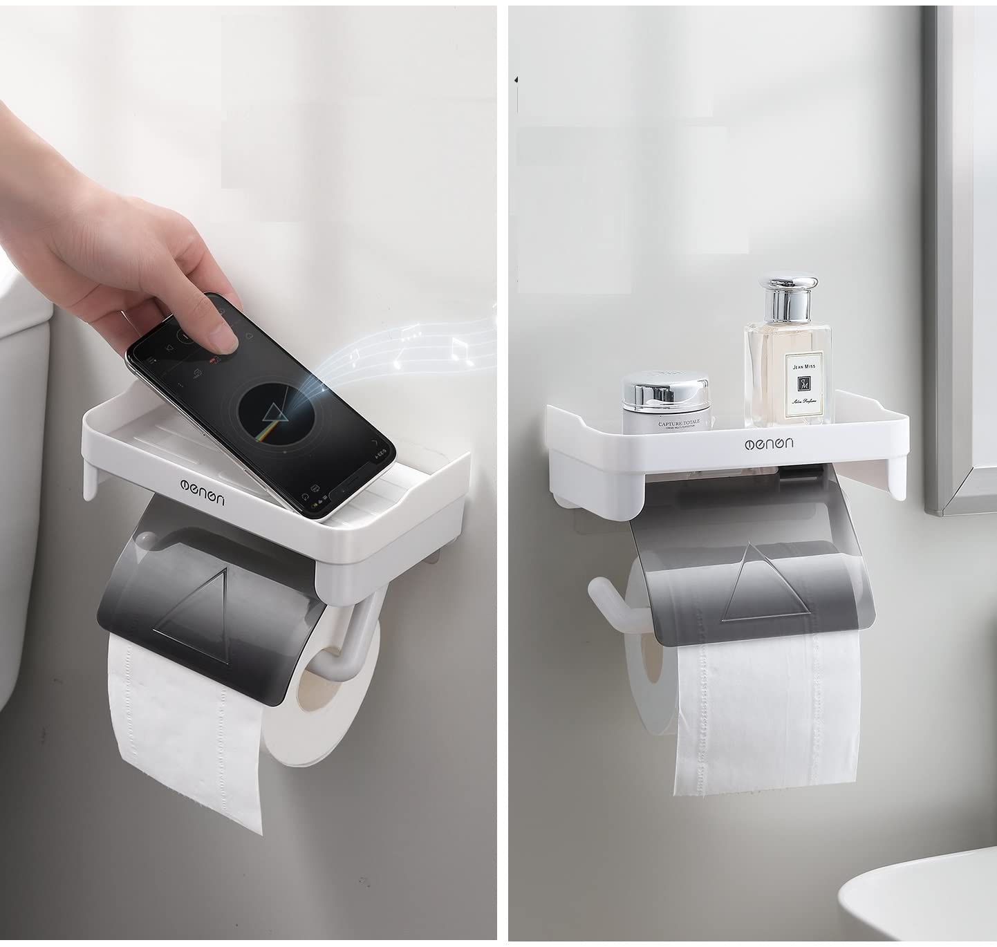 Porte Papier Toilette,Support Papier Rouleau Sans Percage Derouleur Papier WC,Support Papier