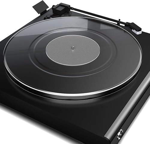Alfombrilla para tocadiscos para tocadiscos, tapete de vinilo acrílico para tocadiscos, antiestático, más apretado y bajo definido (D, tapete