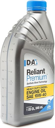 Miniatura 7 de D-A LUBRICANT COMPANY 52006, Reliant - Aceite de motor diésel prémium SAE 15W-40, 1 cuarto de galón (paquete de 12)