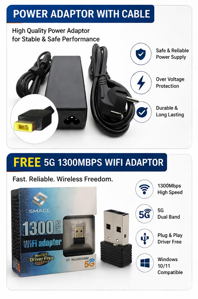 Image of YaariTech Think Centre M-93 Tiny Desktop PC (Core i3 4th Gen, 4GB DDR3 RAM, 128GB SSD,Windows 11 Pro, MS Office,HD Graphics, USB, DP) with Free 5G WiFi Dongle (Tiny PC -i3(4th) /4GB /128SSD)