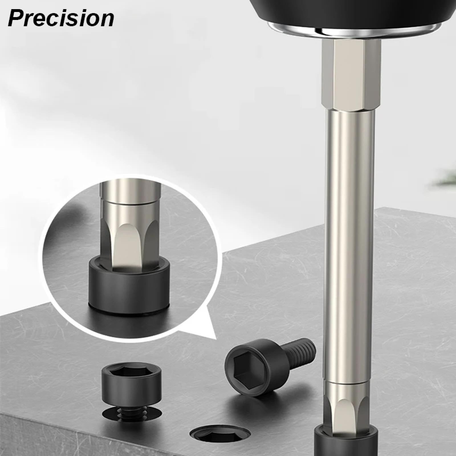 Juego de puntas de llave Allen de cabeza hexagonal, destornillador magnético métrico imperial, adaptador de taladro eléctrico de 1/4" (1/2"), herramienta manual (1/2")