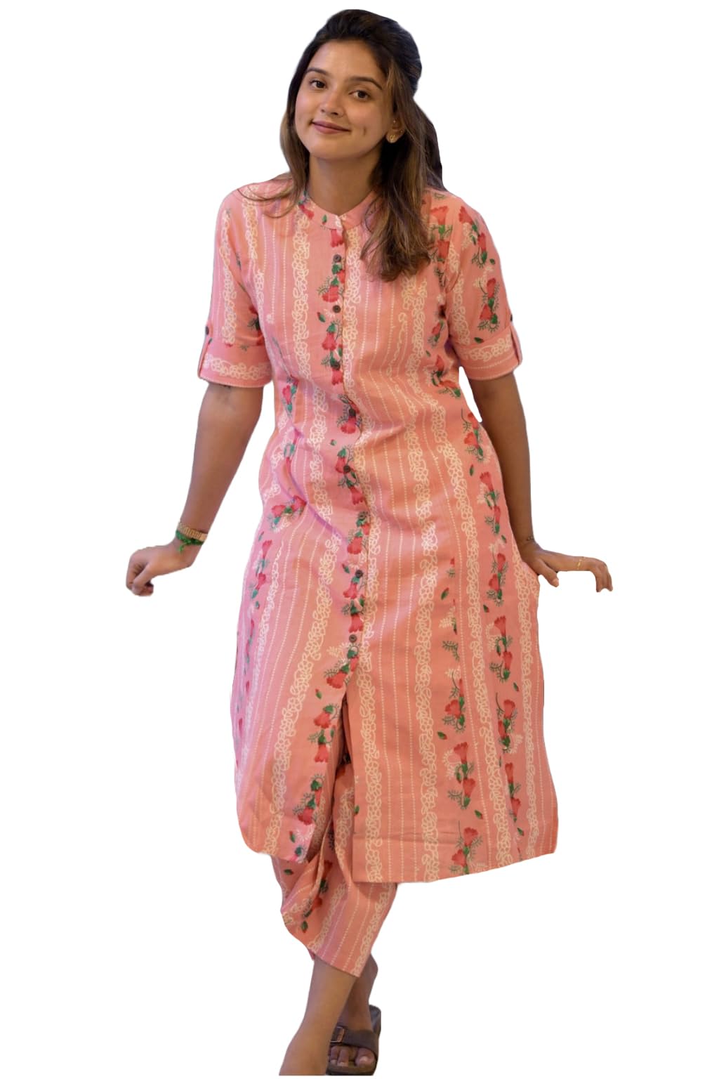 gosriki Women's Rayon Viscose A-Line Printed Kurta with Pant-picture-24