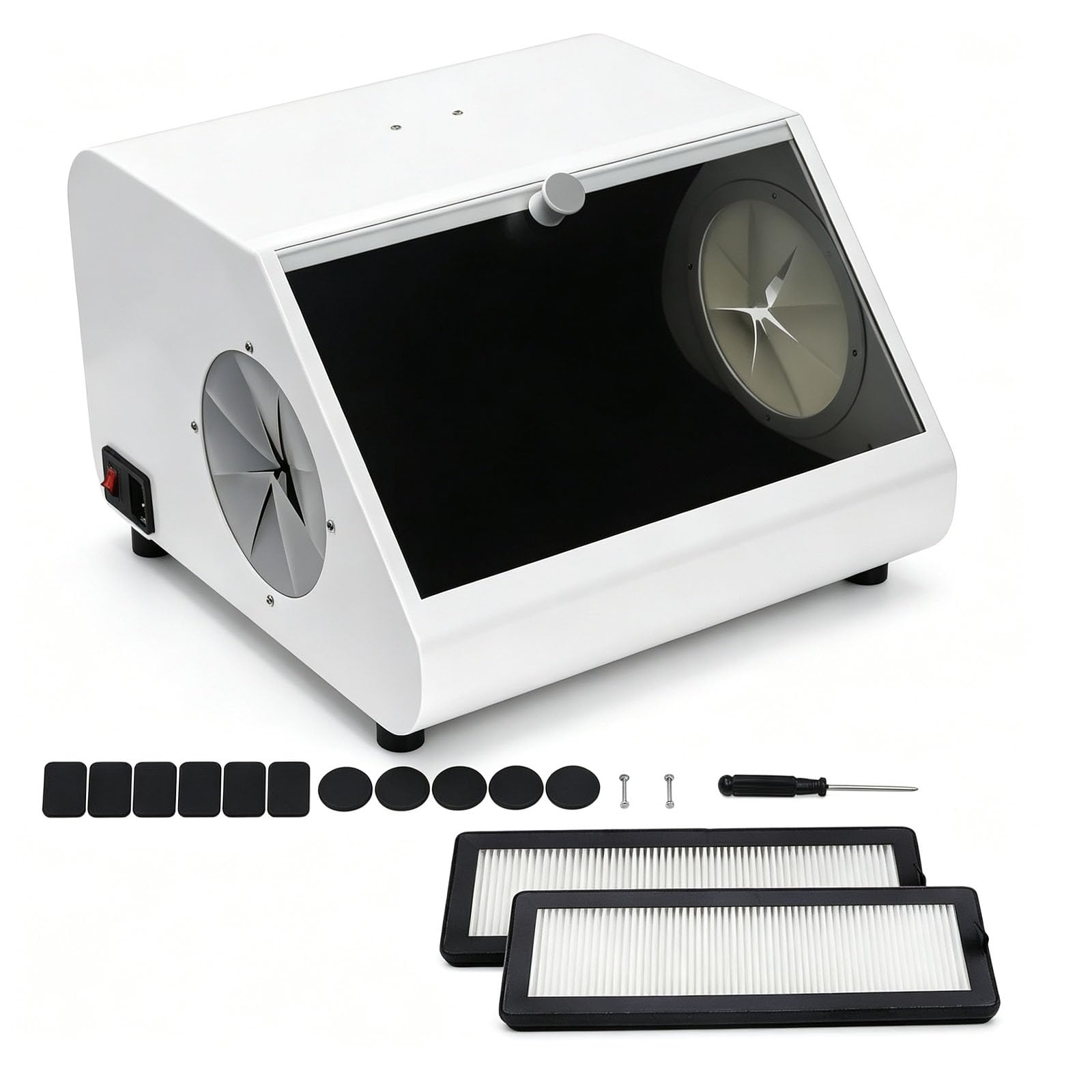Colector De Polvo Para Arenado De Laboratorio Dental Global-dental, Extractor De Vacío Led De Alta Resistencia, Caja De Pulido Y Rectificado, Protector De Lapeado, Estuche A Prueba De Polvo Para