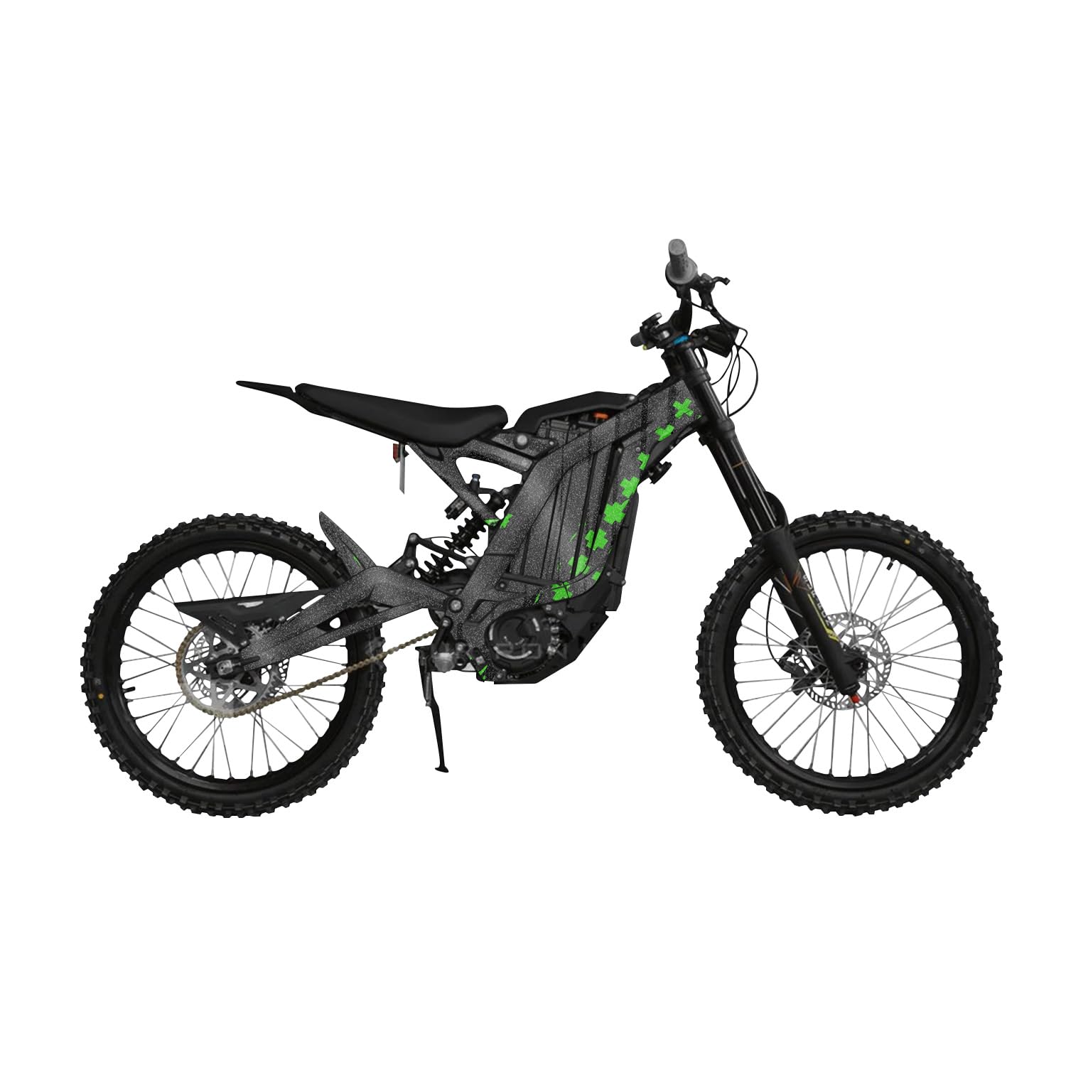 Glossy Glitter Surron Light Bee Graphics Kit Wrap - Grunge Cross Green - Sur-Ron Skin - Premium 3M Vinyl Protective Wrap Decal Cover - Easy to Apply | Crafted in The USA by MightySkins