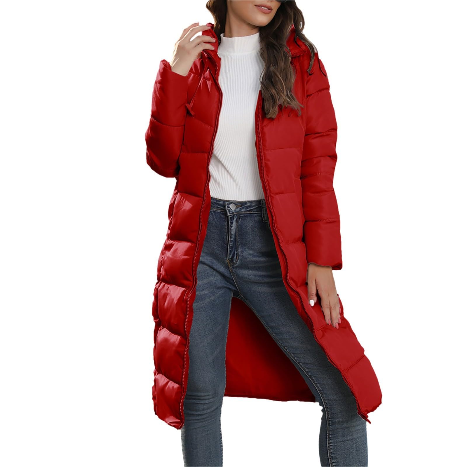 Giacca calda da donna, piumino pieghevole con cappuccio, per donna, cappotto invernale leggero, cappotti da donna, invernali, lunghi e invernali, da donna, con cappuccio