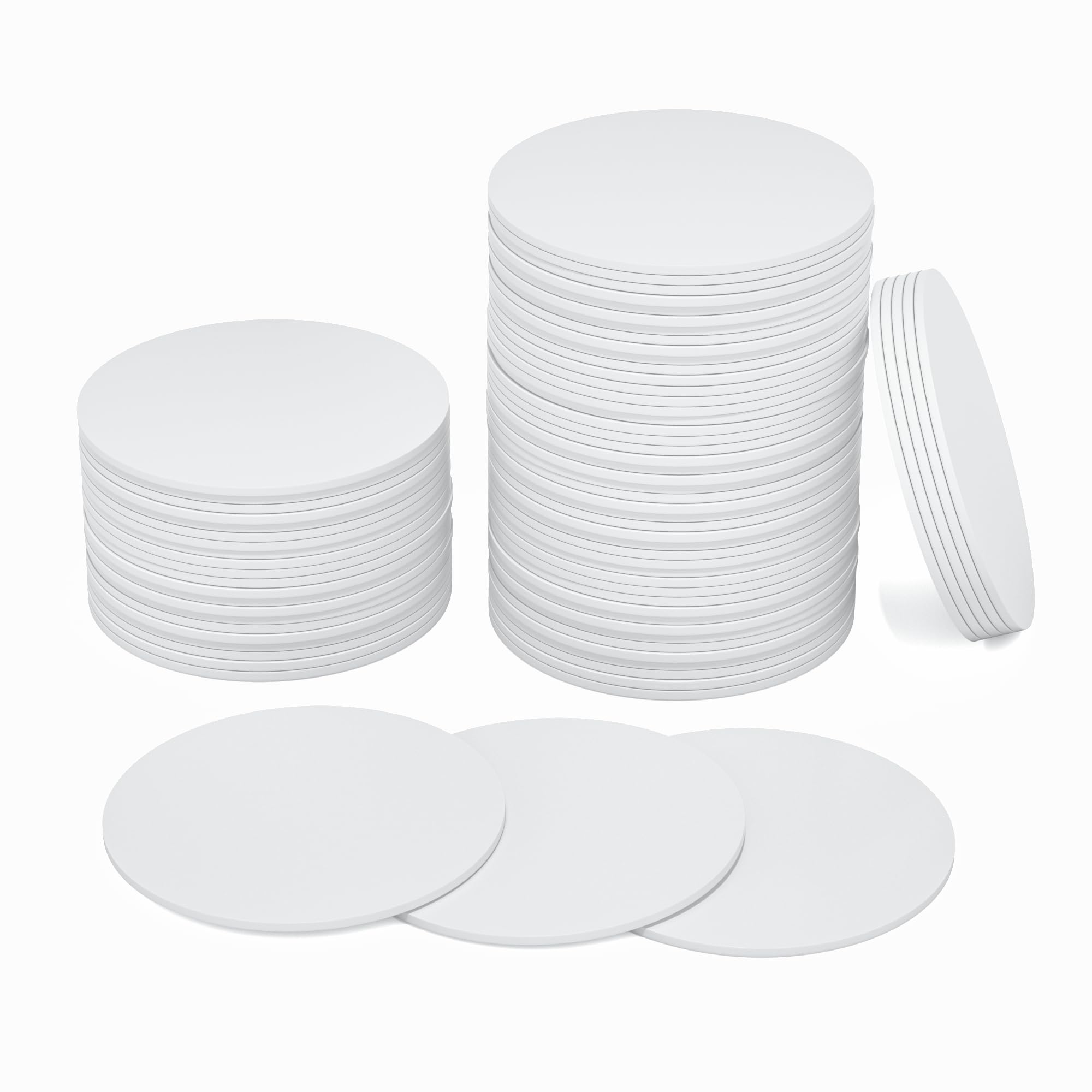Timeskey NFC 100pcs 30mm Round White NFC Cards (NTAG215, 504B Memory) Compatible with Amiibo & NFC-Enabled Devices