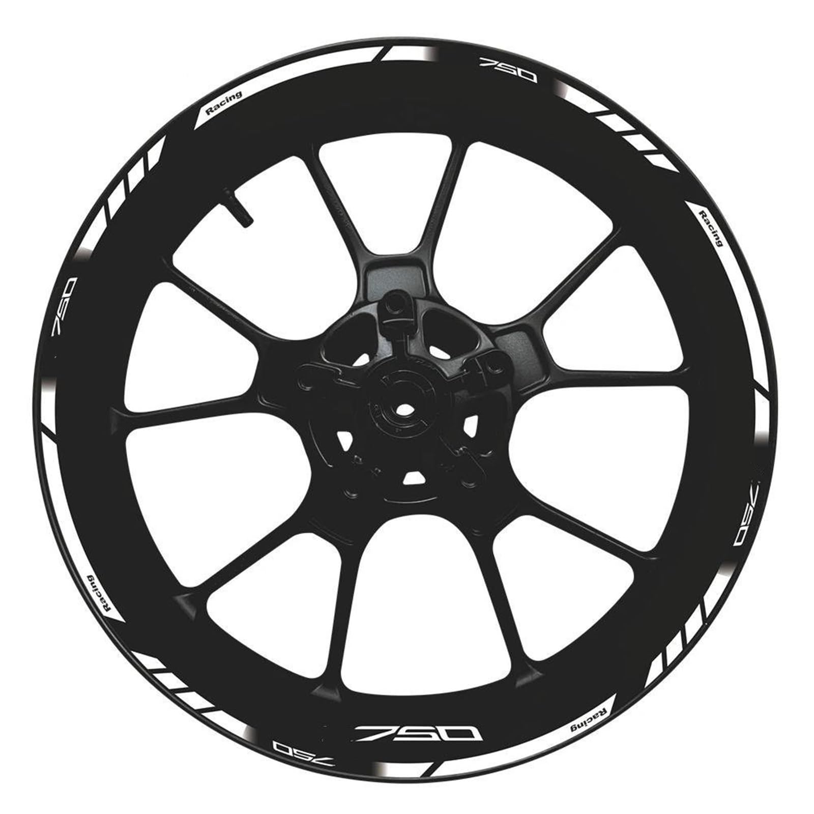 Motorcycle Rim Decal Decoration Set 17 Inch Wheel Hub Z 750 Reflective Waterproof Sticker for Kawasaki for Z750(Color6)