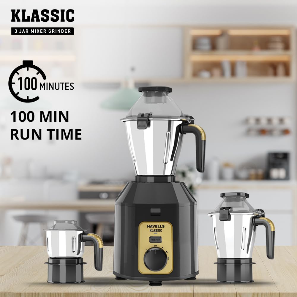 Havells Klassic Mixer Grinder - Powerful & Durable -2