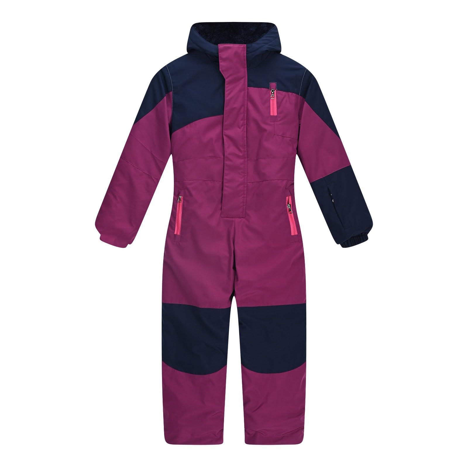 Trajes de esquí para niños clásico traje de nieve de una pieza con bolsillos para niños unisex grueso mono de nieve resistente al viento impermeable mono de esquí para niños pequeños mono cálido al