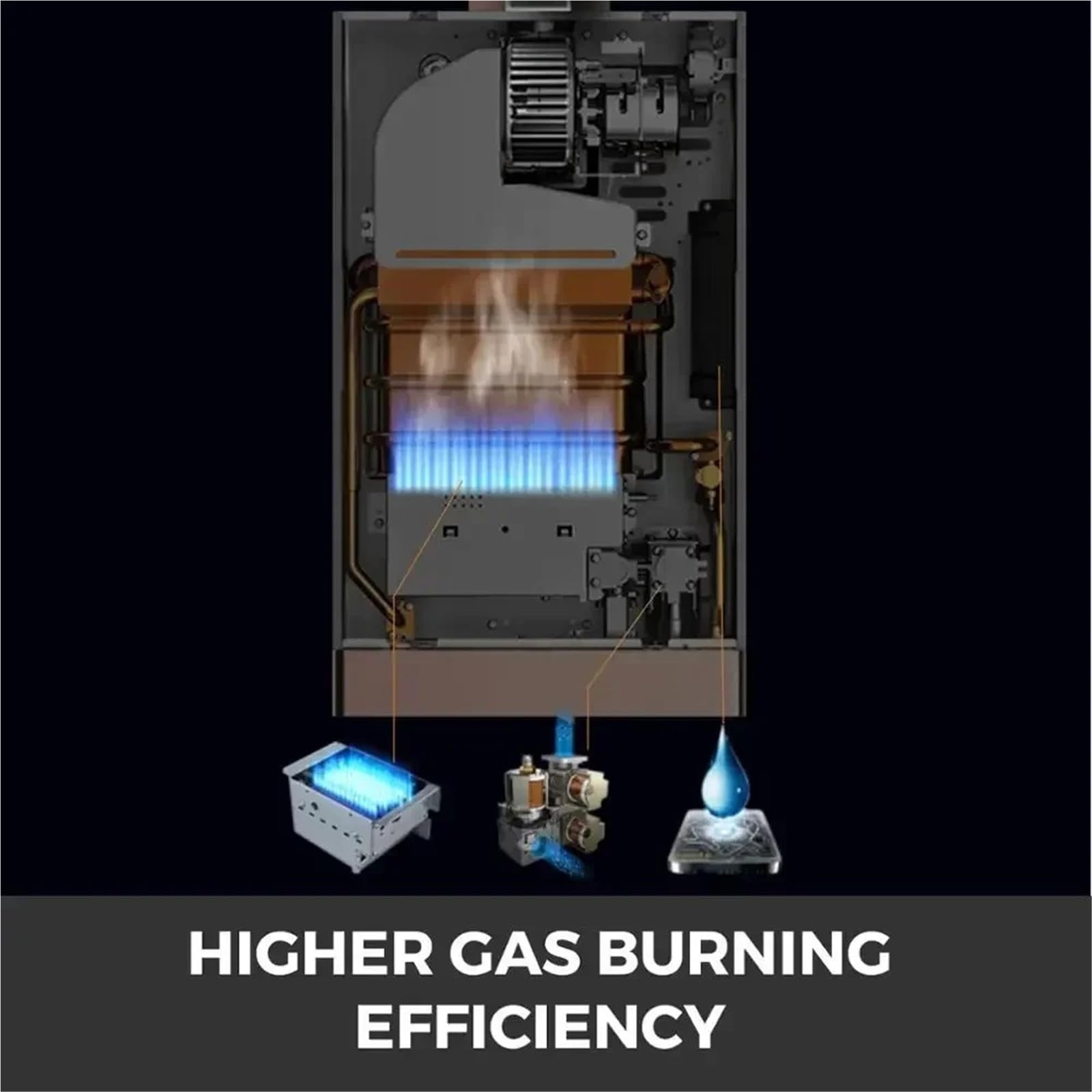 Calentador de agua caliente sin tanque, 6L-18L portátil de gas propano calentamiento instantáneo para baño, uso al aire libre, camping y viajes, eficiencia energética, diseño compacto