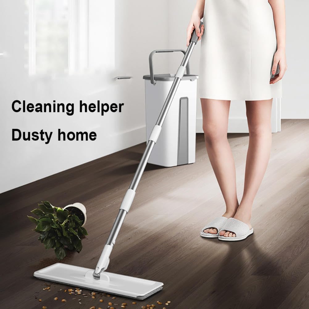 Zestaw mopa i wiaderka Mop z mikrofibry Mop do podłóg z twardego drewna Mop do podłóg Squeeze Squeeze Mop z wiadrem Płaskie wiadro Mop obrotowy do mycia domu Mopy do czyszczenia gospodarstwa domowego,