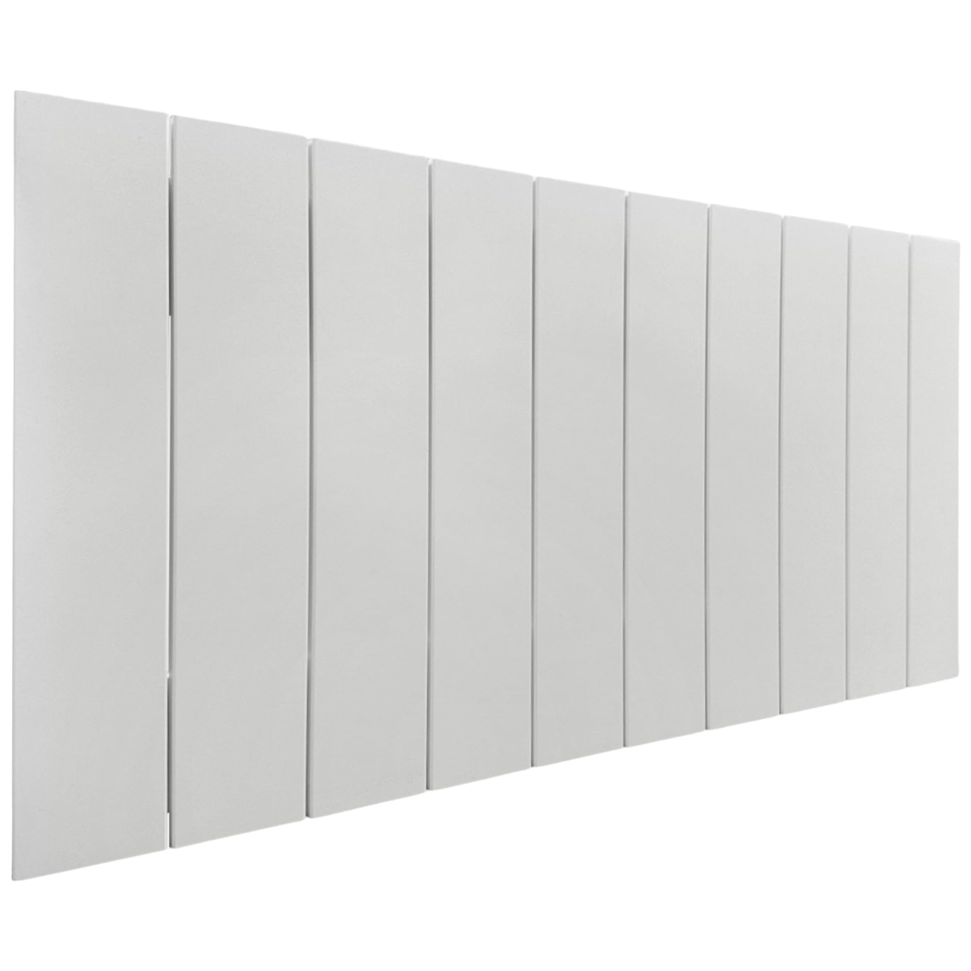 DHOME Cabecero de Madera reciclada DM Estilo Palet Vertical Cama Palets Herrajes incluidos (90cm, Blanco Sólido)