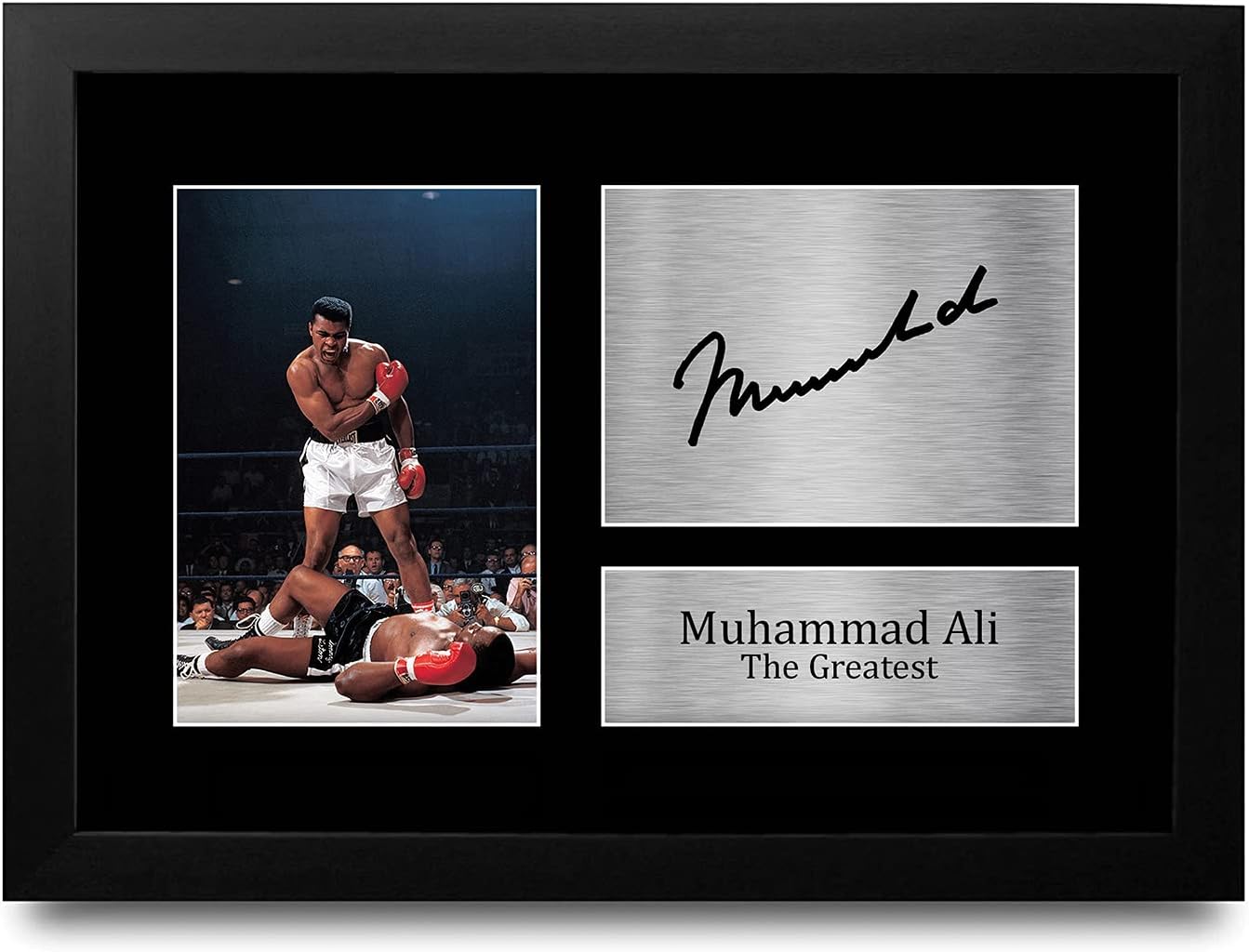 HWC Trading FR Muhammad Ali Gift Signed FRAMED A4 Printed Autograph Boxing Gifts Print Photo Picture Display