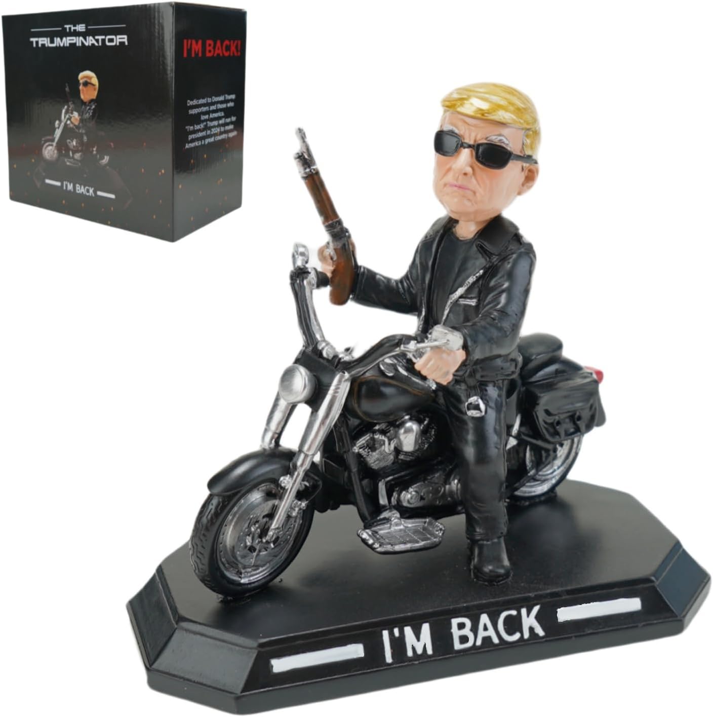 2024 Donald Trump Merchandise, The Trumpinator Bobblehead Upgrade: Iโm Back! Trump Bobblehead, Donald Trump Gifts for Trump Supporters and Patriotic Americans