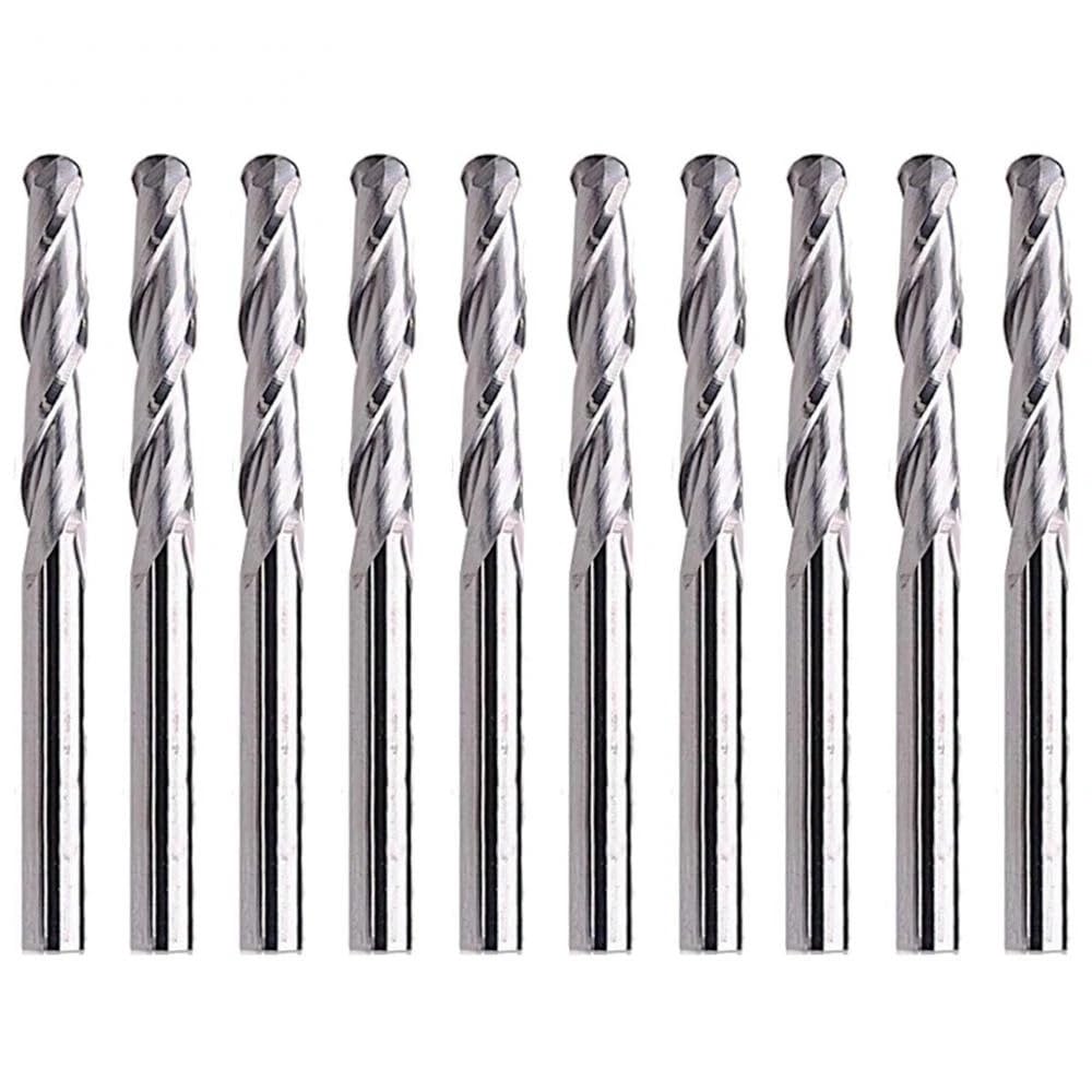 1 szt. 1/8 "22mm frezy trzpieniowe z węglików spiekanych 3,175mm podwójny rowek spiralny zestaw narzędzi CNC
