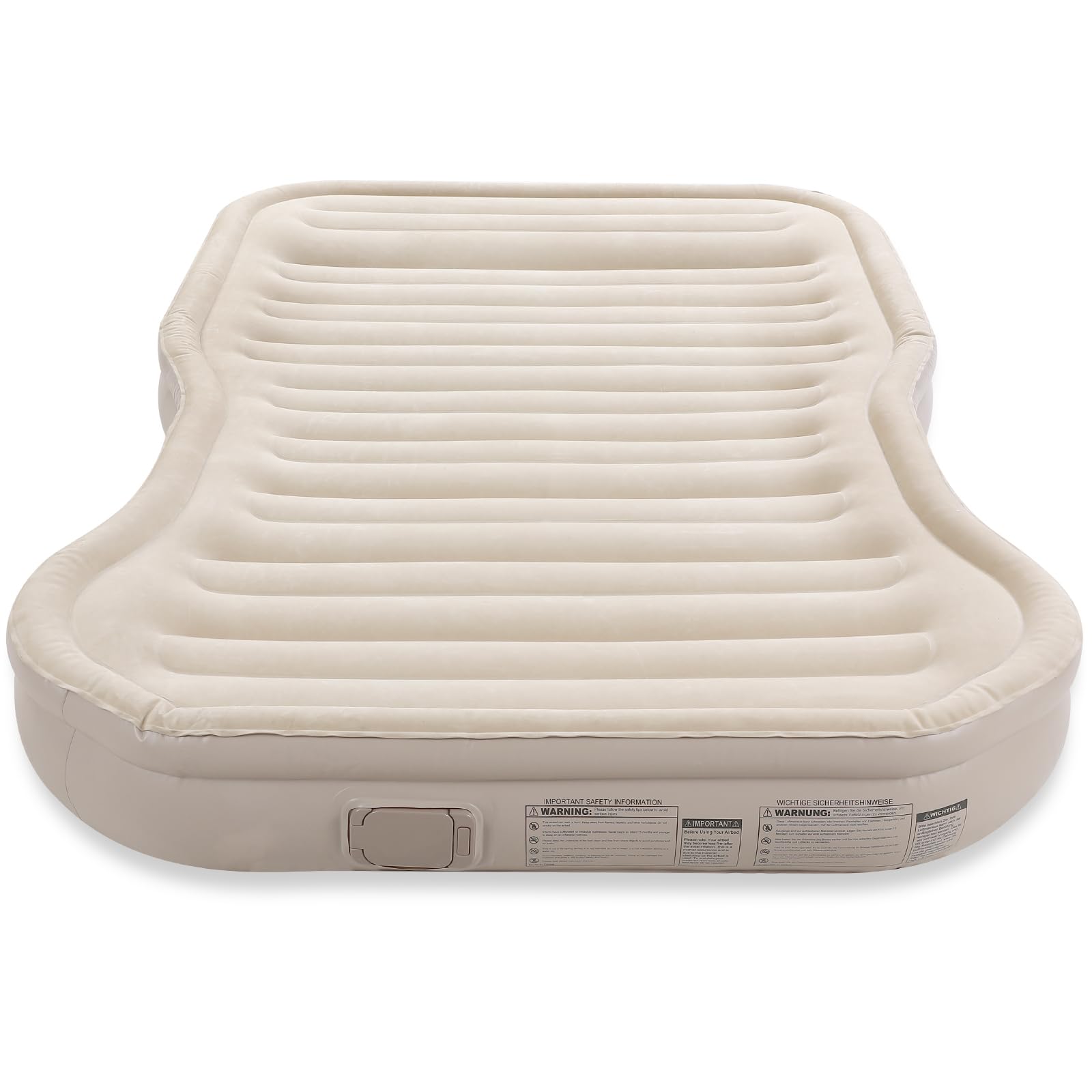 Colchón de aire para SUV con bomba integrada, PVC flocado grueso, inflado rápido 90s, cama portátil para camping