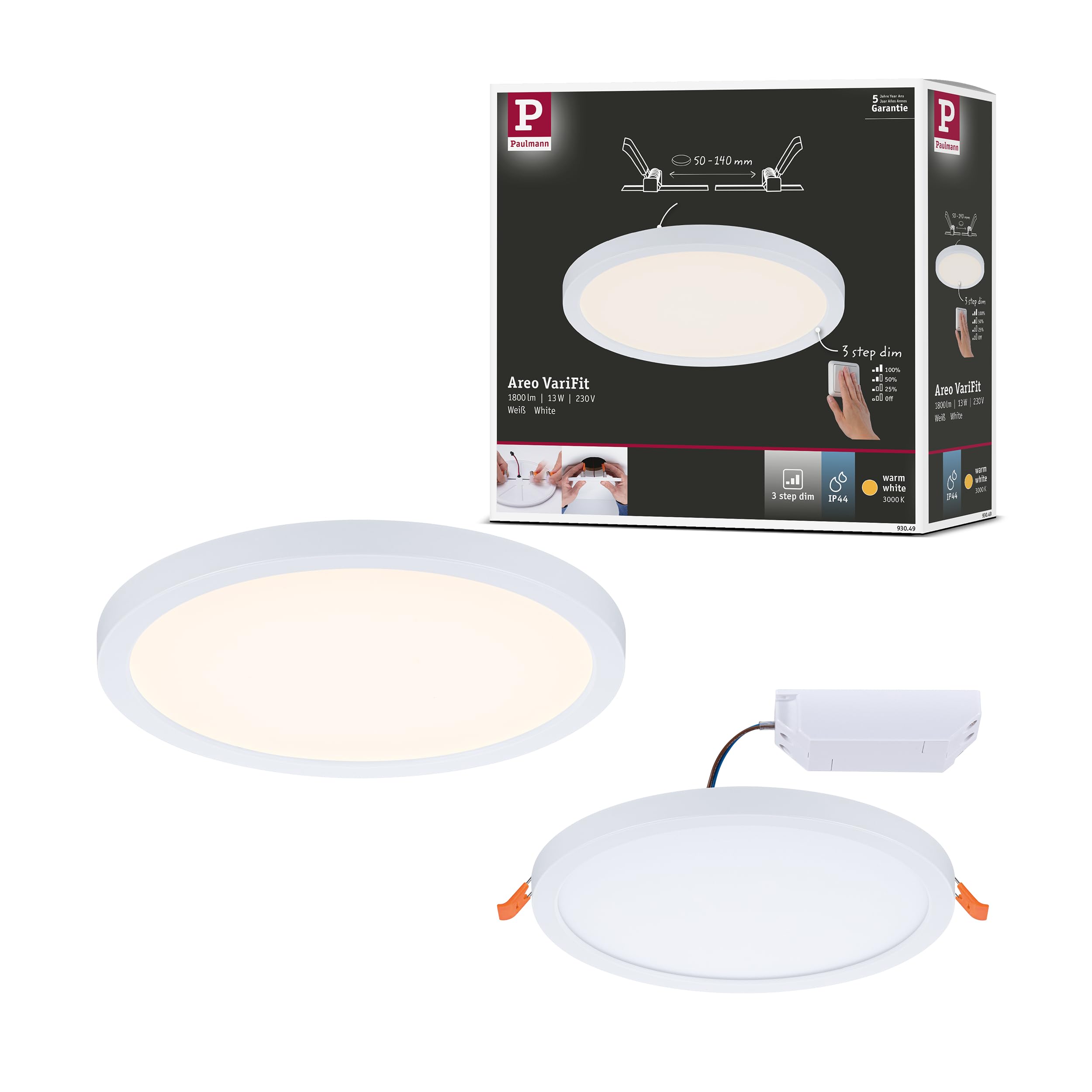 Paulmann Areo Panel 830 Round White 17.5 Cm