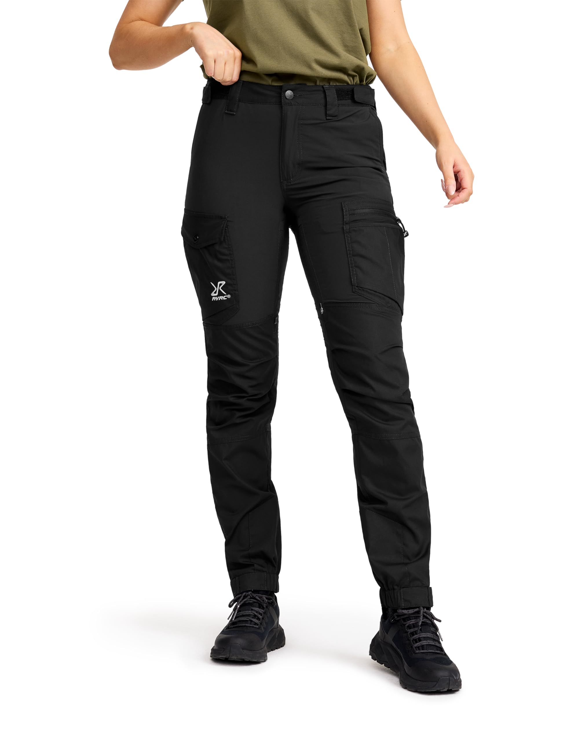 RevolutionRace Rambler Lightweight Pro Trousers for Women, Outdoor Walking and Hiking Trousers, Black, XXL