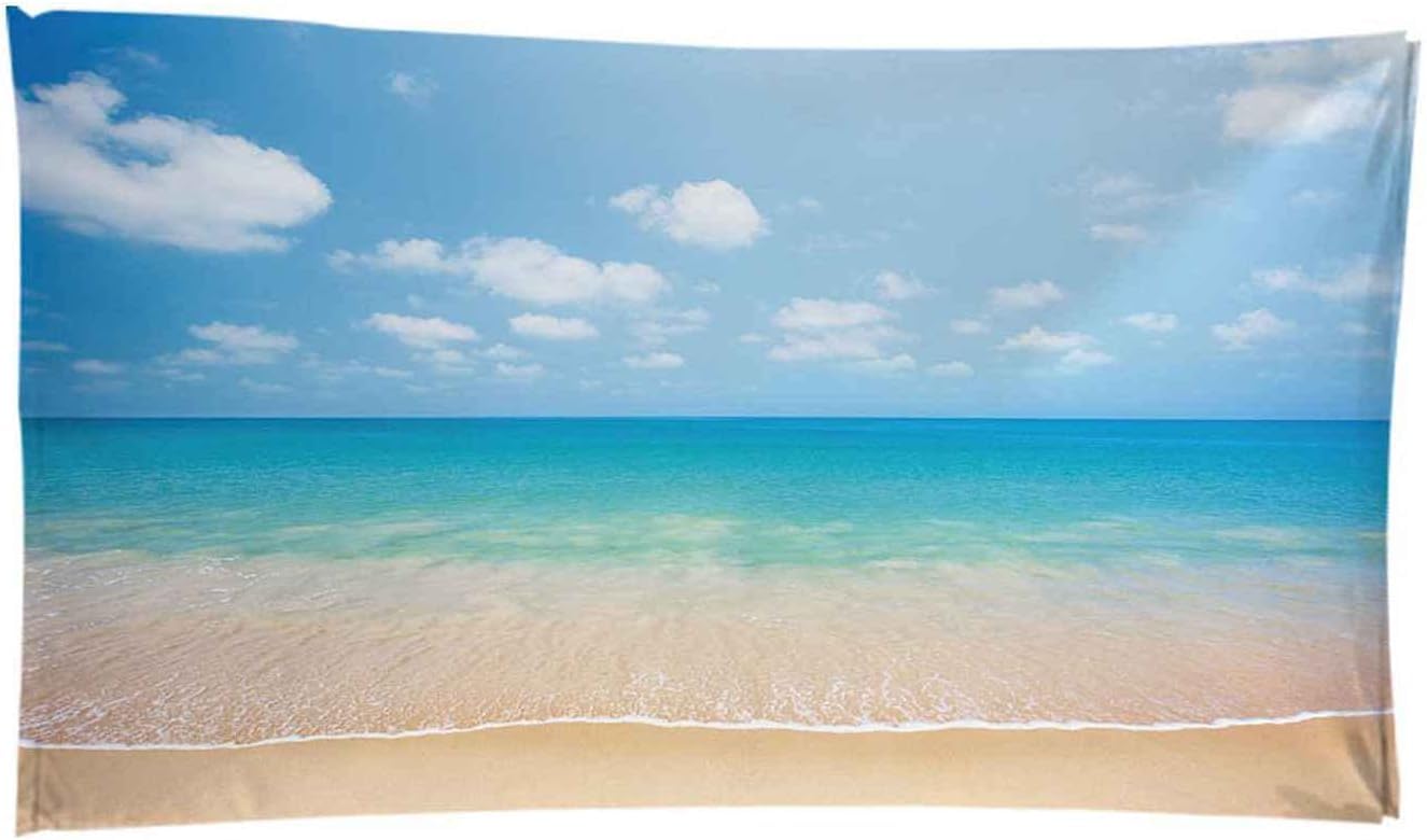 Telo Mare Microfibra Grande Spiaggia Blu Da Sogno 200 X 200 Cm, 3D Telo Mare Leggero Antisabbia Per Donna Uomo, Asciugamano Microfibra Asciugatura Rapida Per Bagno, Spiaggia, Campeggio, Via -0W0R-R7P