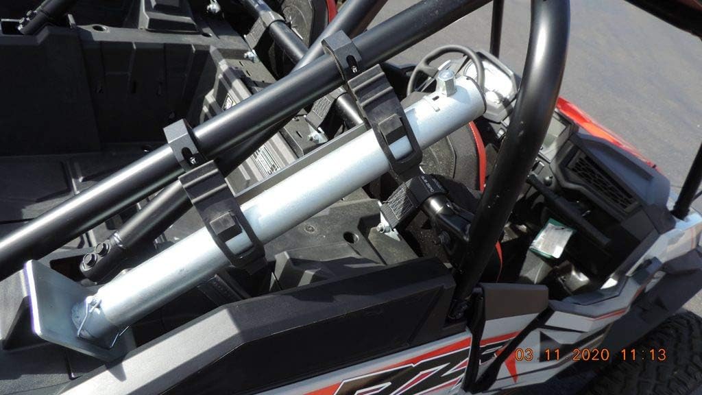 UTV Standard Height Quick Lift Jack and Round Roll Bar Mount Kit | 2,000 lb Capacity | Fits 1.5" to 2" Round Roll Cages, Bumpers | Compatible with Polaris, Can-Am, Honda, Kawasaki
