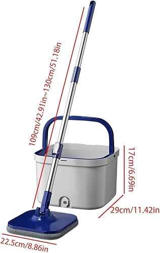 Miniatura 3 de Spin Mop and Bucket Set, Pp and Stainless-Steel Materials, Household Cleaning Mop with Bucket, Floor Cleaning Dustmop, Hygienic Wash, for Kitchen,