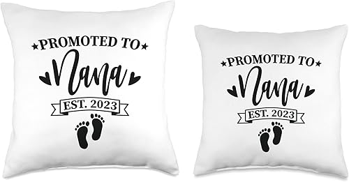 Miniatura 3 de Promoted to Nana est. 2023 - Almohada de regalo para el día de la madre, 16 x 16 pulgadas, multicolor