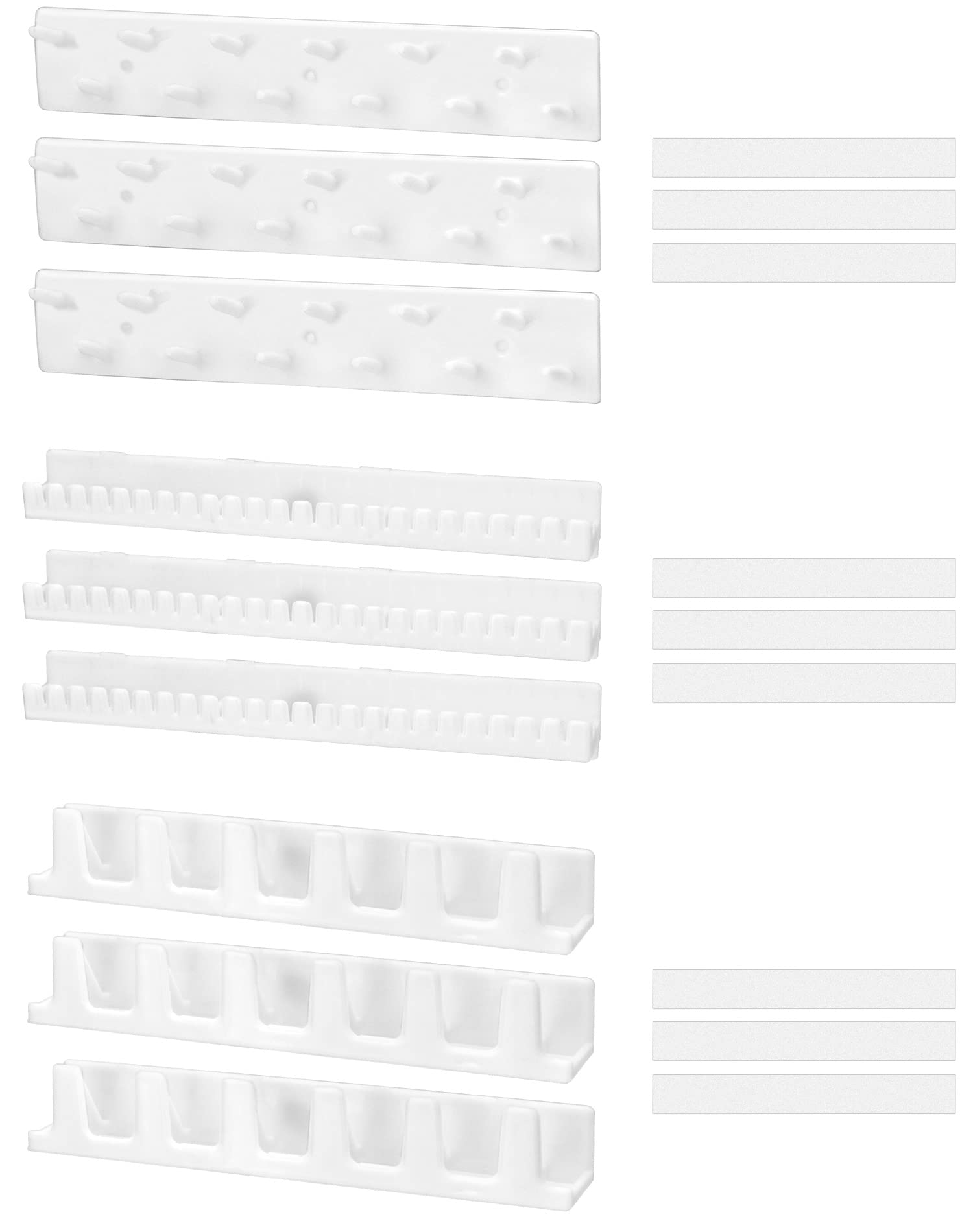 QWORK® 9Pz porta Gioielli da Appendere, Ganci Adesivi da Parete per Orecchini, Collane, Anelli, Braccialetti